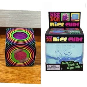 NeeDoh Nice Cube Solid Squish Toy & Tiny Needoh